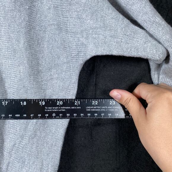 Michael Kors Womens Sweater Gray Long Sleeve High Low Nylon Blend XL - Picture 6 of 11
